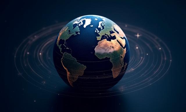 Schematic diagram of Earth's axial precession against the celestial sphere