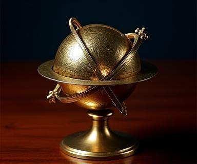 Antique armillary sphere mapping terminology