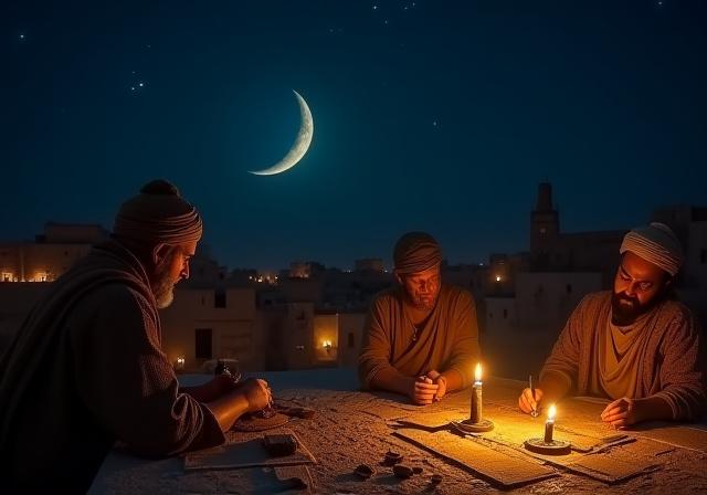 Ancient Babylonian scribes charting the night sky